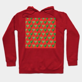 Cactus heart nopal adorable red prickly pear mexican modern pattern Hoodie